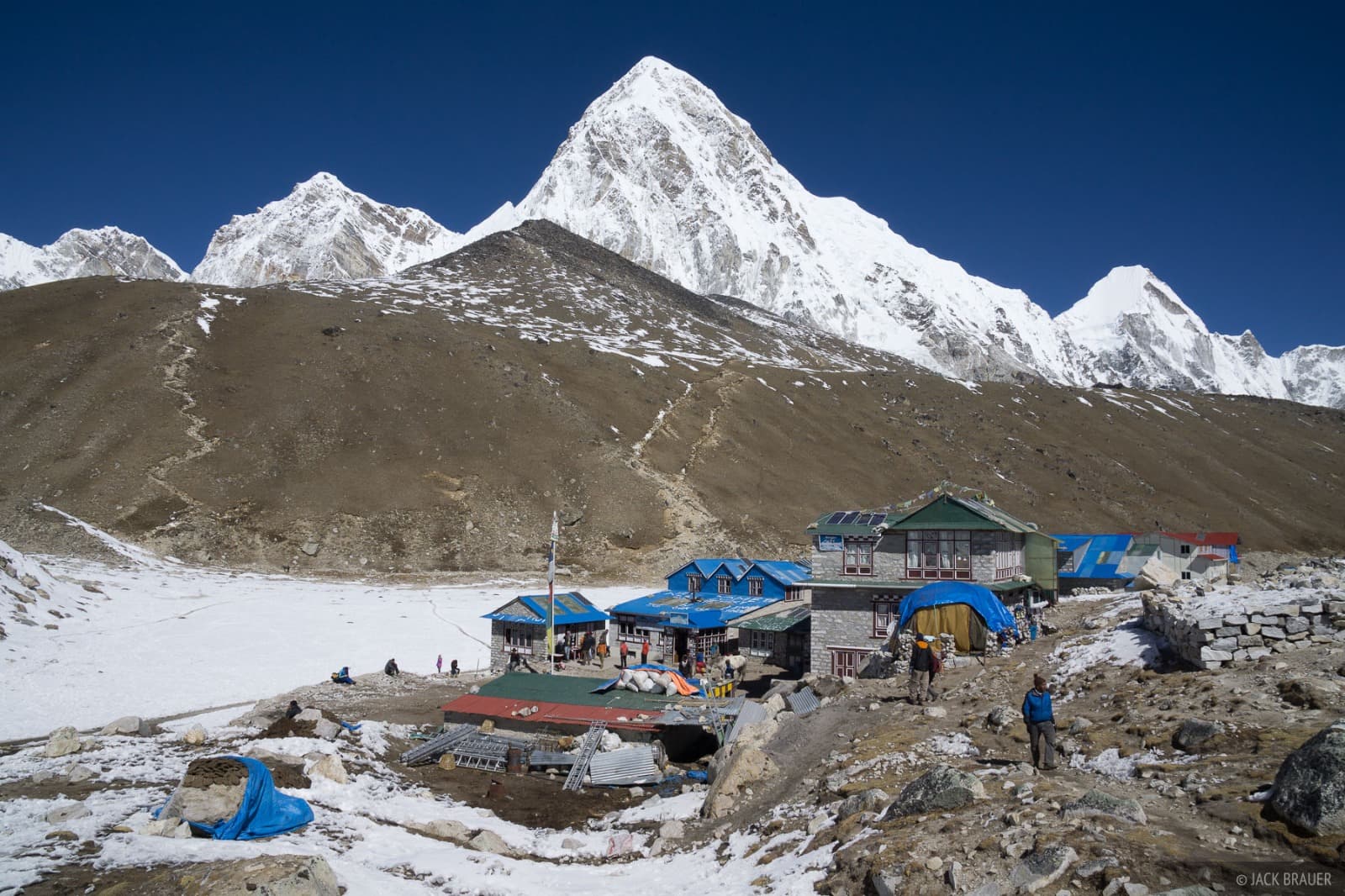 The Khumbu Icefall above the Base Camp moraine