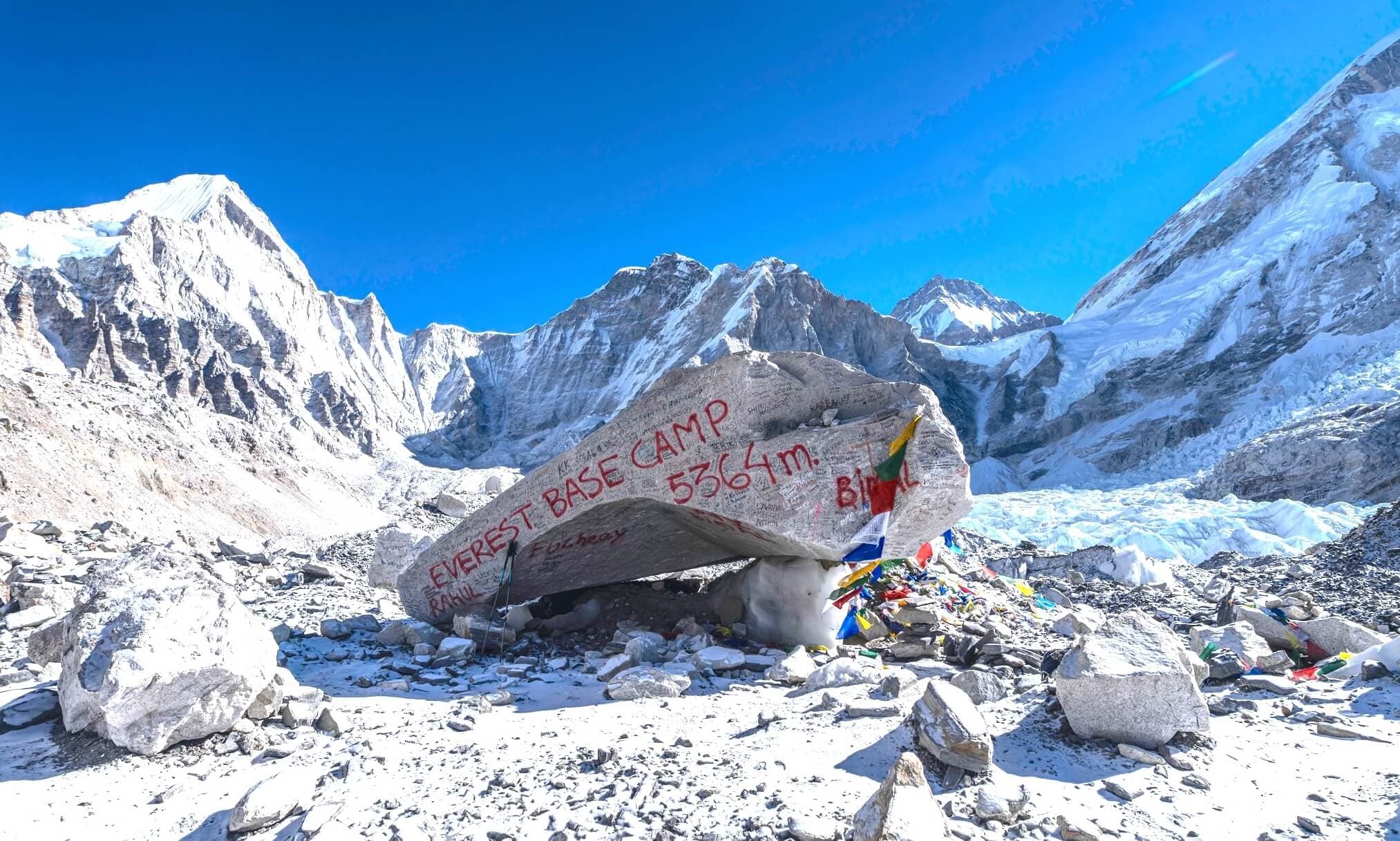 Everest Base Camp: Journey to the Foot of the World's High…Everest Base Camp with Khumbu Glacier, surrounding Himalayan peaks, and trekkers.